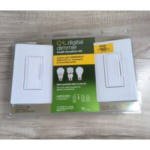 Lutron MACL-153MLRHW-WH Master Dimmer Kit 2 Pack White LED+